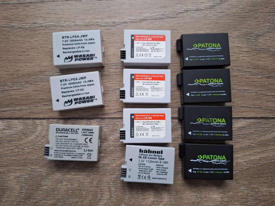 Baterii Canon LP-E17, LP-E8, LP-E6