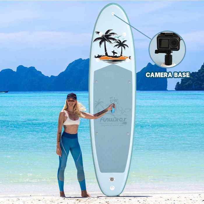 Надуваем падълборд Funwater Palm Drift 335 каяк седалка SUP Paddle