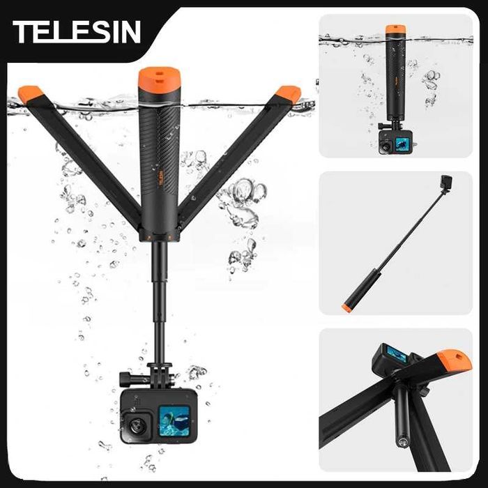 4in1: selfie stick trepied suport filmare plutitor GoPro 9 10 11 12 13