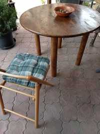Masa lemn cu 2 scaune