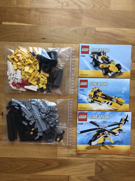 Lego Creator 3-in-1 31023 Vehicule galbene pentru curse