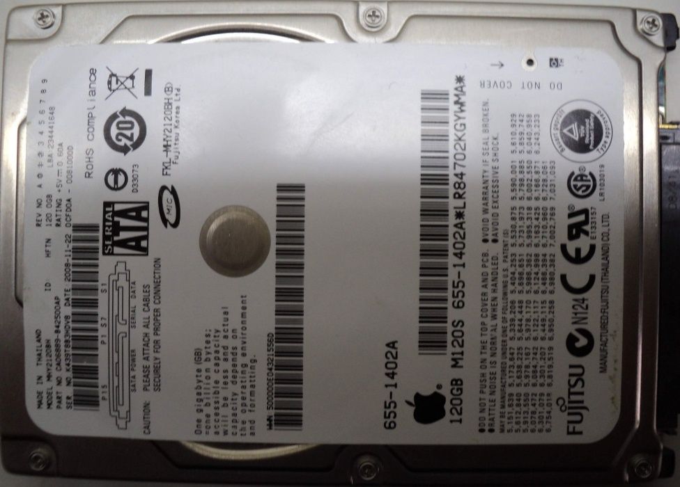 Hard Disk Sata 2,5" HDD-120 Gb Fujitsu M120S