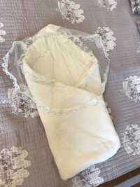 Конверт- одеяло для выписки из роддома для новорожденных