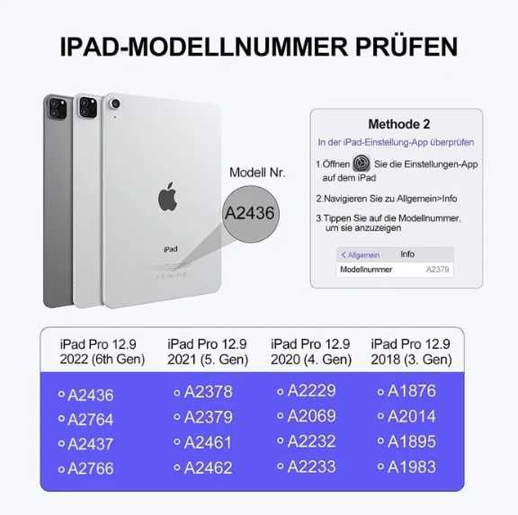 Tastatura IPAD F91 PRO 3 4 5 "12,9 Husa cu tastatura Negru si Alb