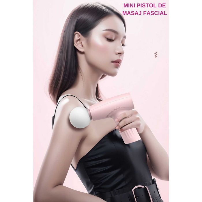 Mini Aparat de Masaj Muscular si Facial Portabil Tip Pistol Acumulator