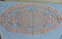 Set mileuri ovale vintage tip macrame, lucrate manual, unicat