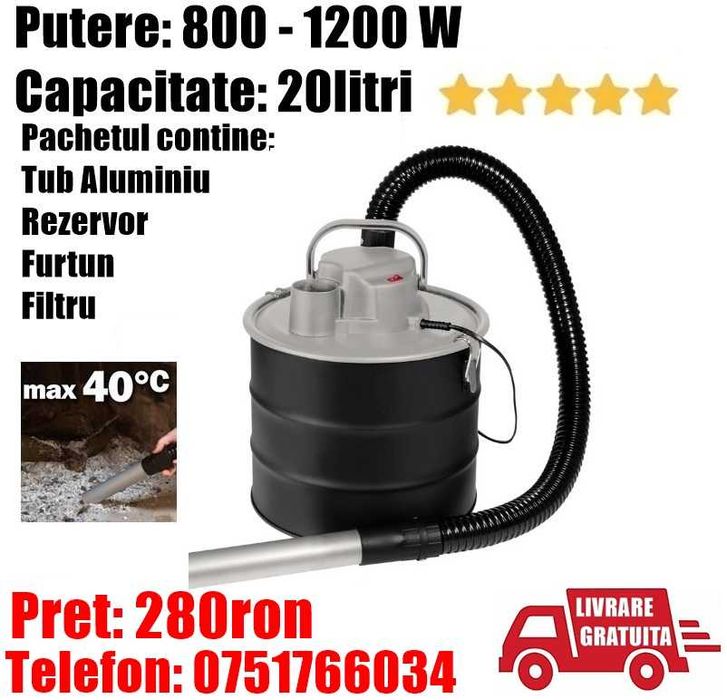 Aspirator Cenusa Semineu Cazan Soba Semineu 20l LIVRARE GRATUITA CL