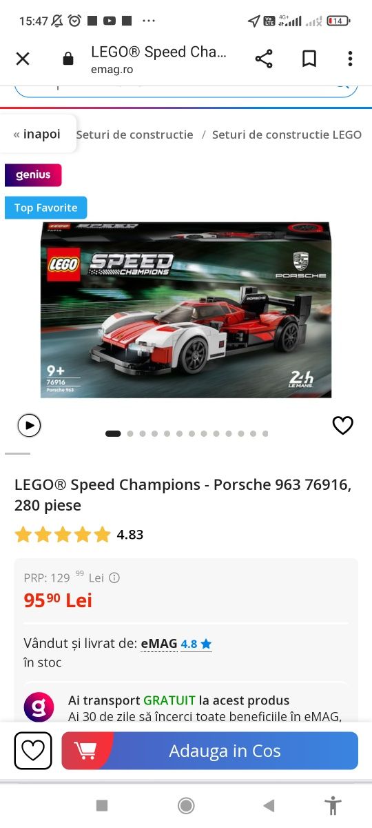 Set Lego Speed Champions 76916