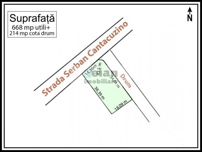 Snagov - Ciofliceni, Str Serban Cantacuzino 882 Mp, Asfalt, Utilitati