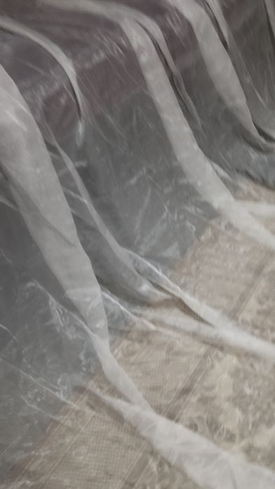 Тюль светлая немного блестит 6 метров