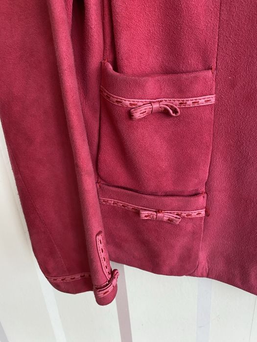 Велурено сако . Цвят фуксия. Размер S