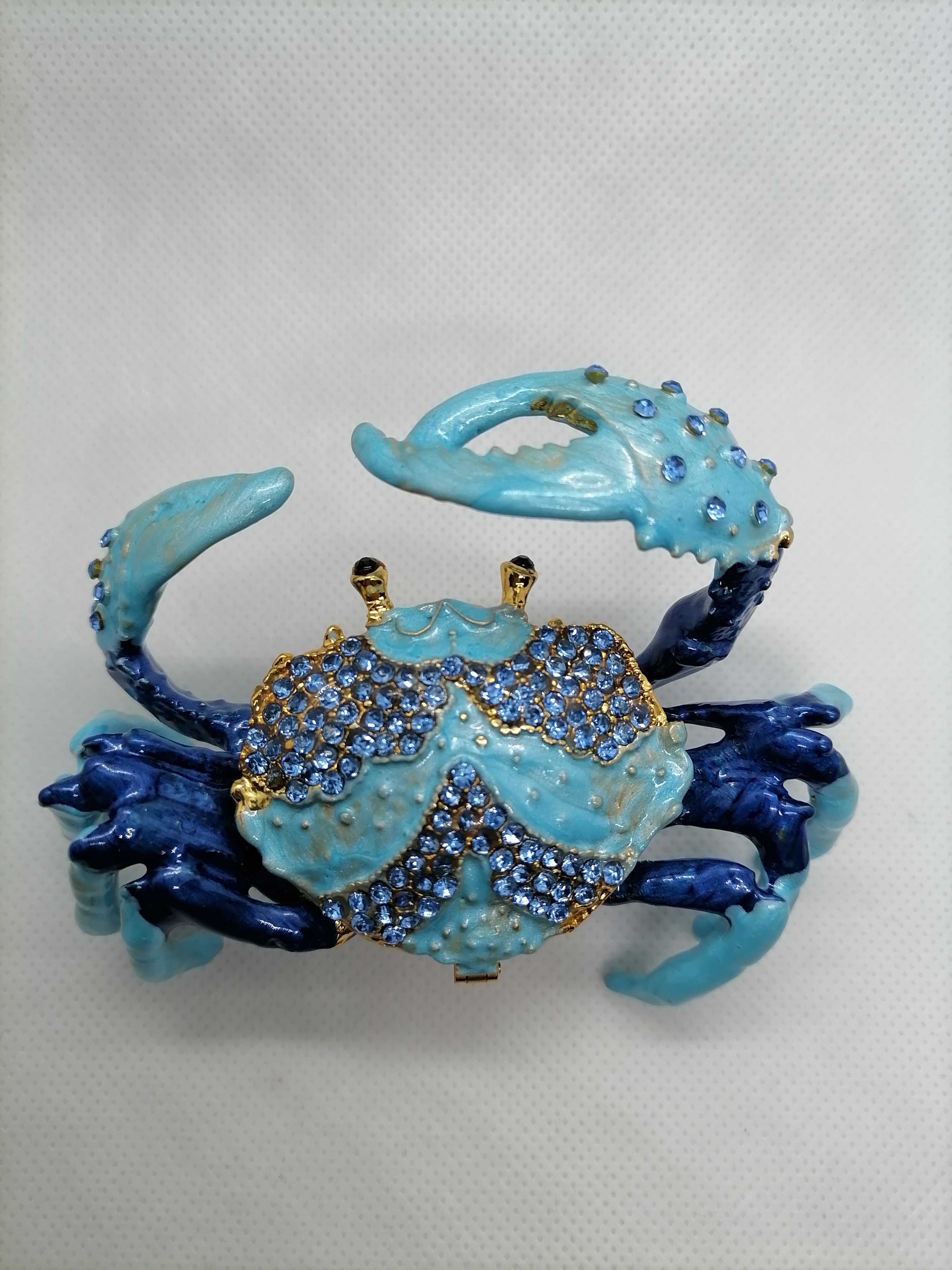 Cutie Bijuterii Crab Albastru Crab - Cristale + Metal