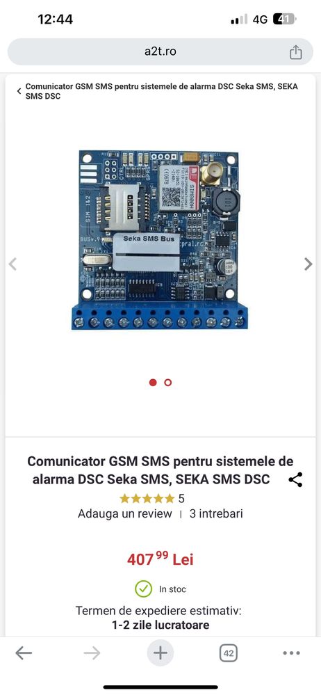 Comunicator gprs gsm seka sms alarme dsc