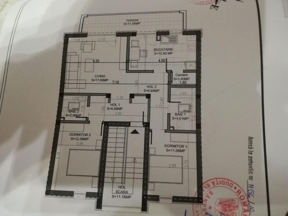 Apartament 3 camere, 2 bai, balcon inchis, parcare, Sanpetru Residence