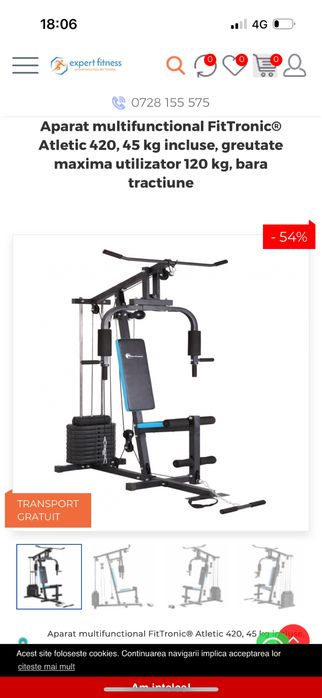 Aparat fitness, forta , multifuncional