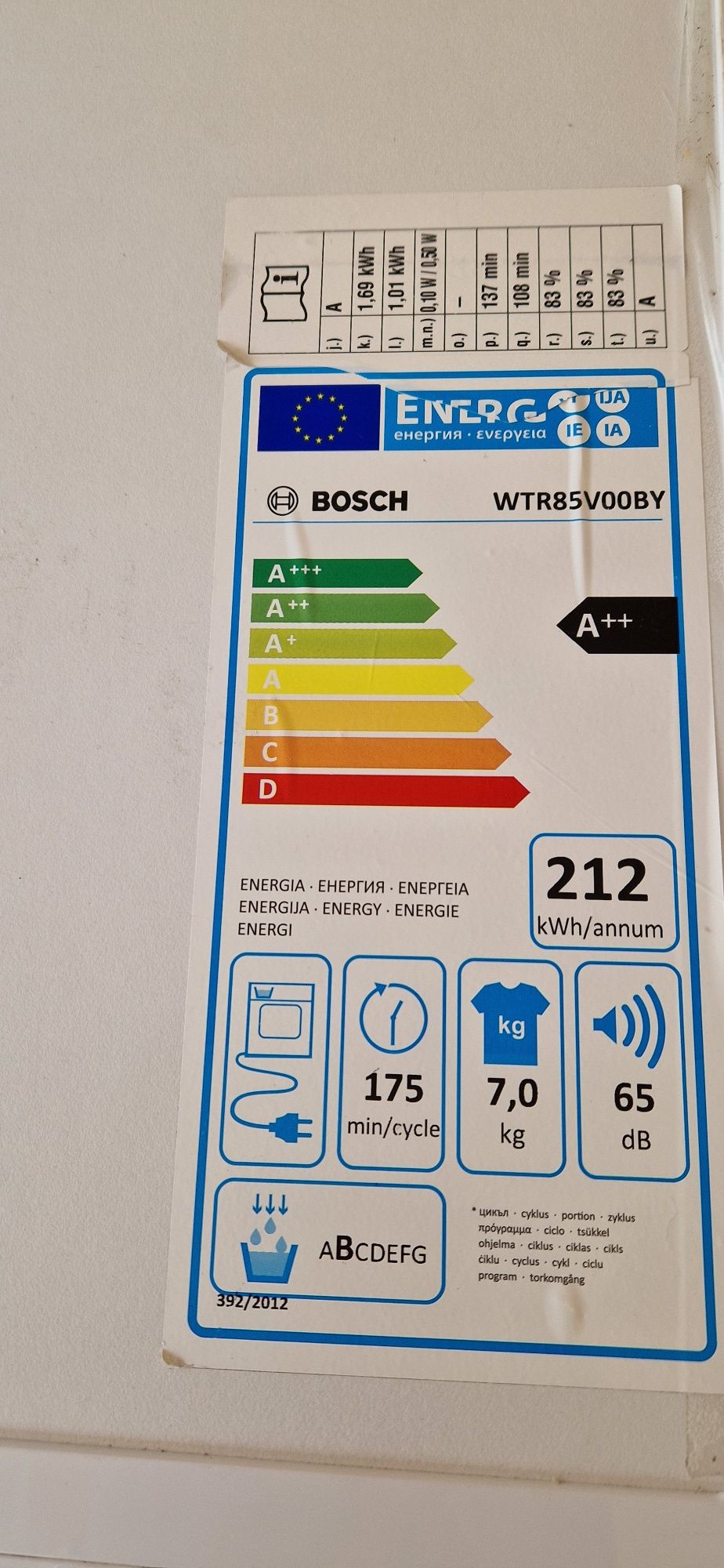 Сушилня  Bosch с термопомпа , Бош, 4 серия, за дрехи.