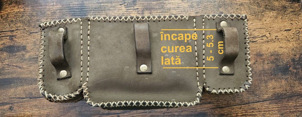 BORSETA PIELE / Gentuță curea handmade- deosebita!!!