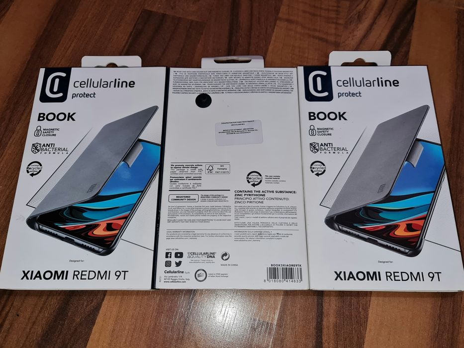 Husa flip magnetica originala Cellularline Book Cover Xiaomi Redmi 9T