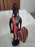 Statueta africană Kenya abanos războinic