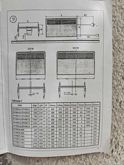 Конвектор ENSTO 1500W (Финландия, гаранция)