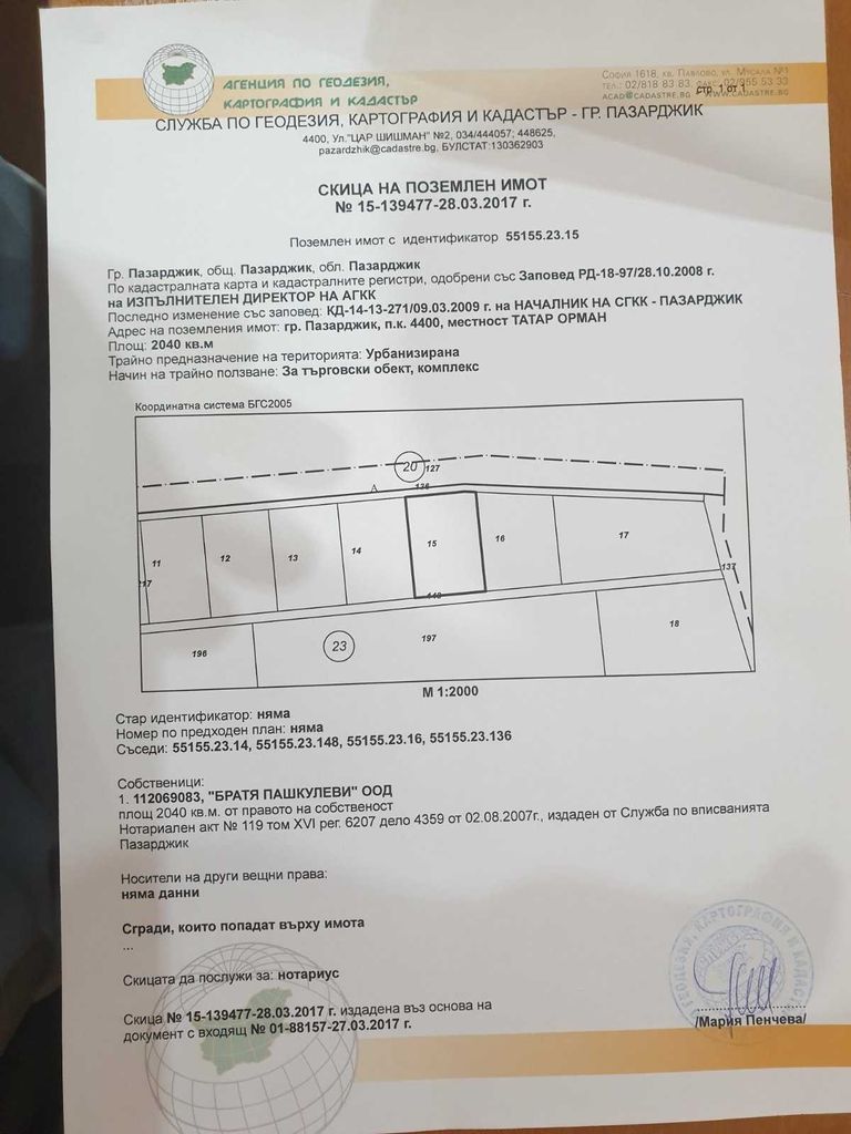 Продава се Парцел в Пазарджик, Изток - 2040 кв.м за 64 €/кв.м - Снимка #4