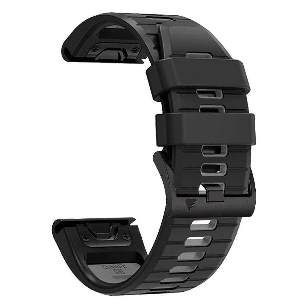 Каишка iconband pro за garmin fenix 5 / 6 / 6 pro / 7 black/grey