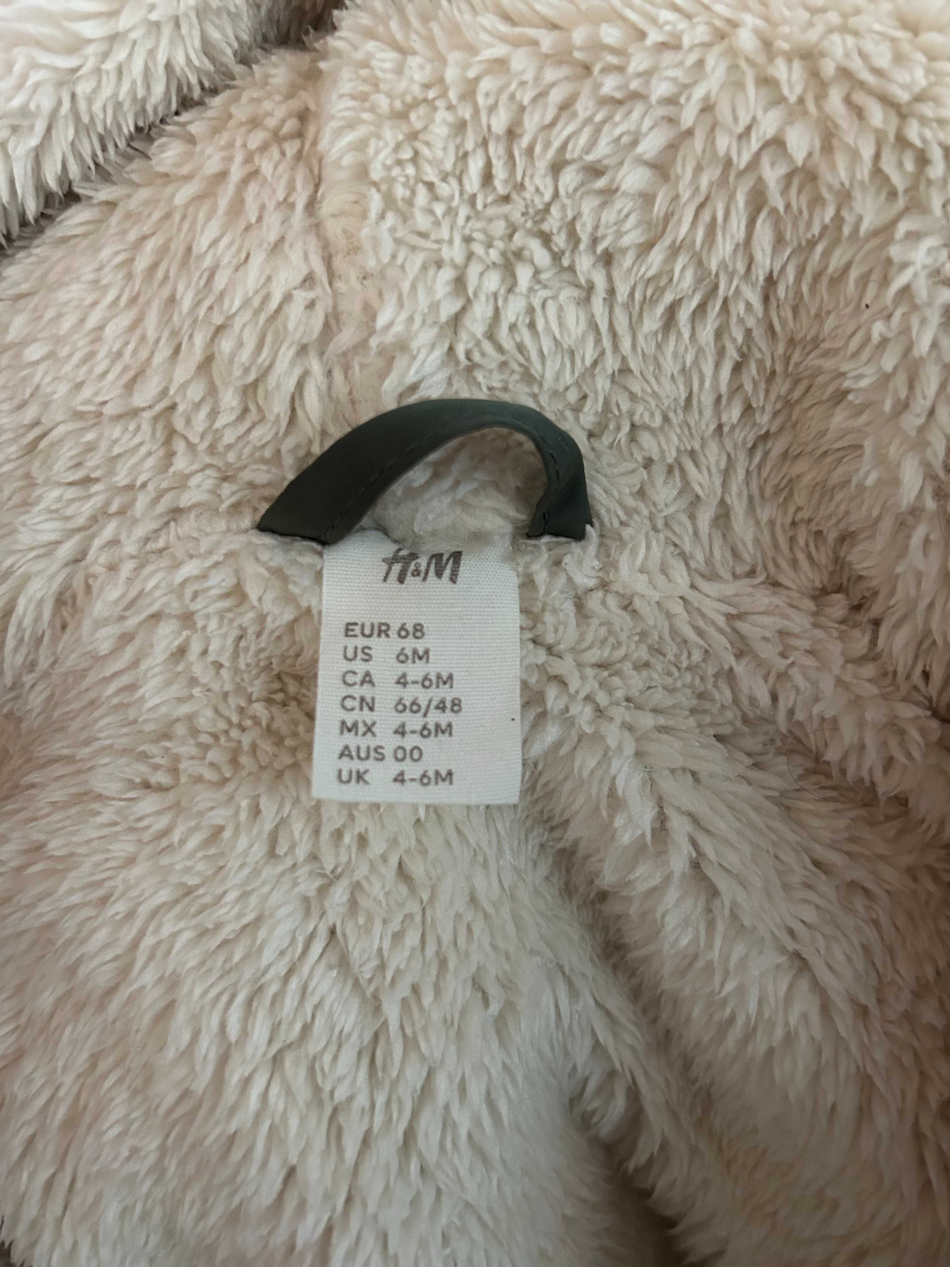 Топъл гащеризон за бебе с мъхеста подплата от H&M размер 68