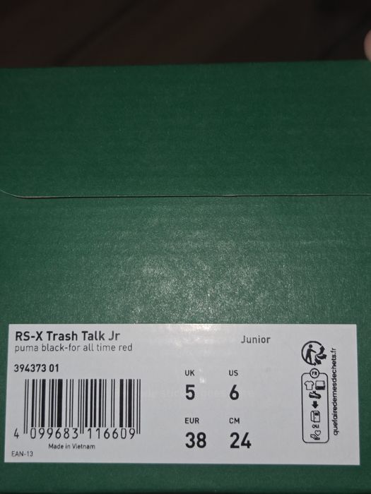 Pantofi Adidasi Puma RS-X Trash Talk 38 copii