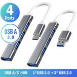 USB HUB 3.0, 4 Ports. Тип USB или Type-C. Концентратор USB. Доставка.