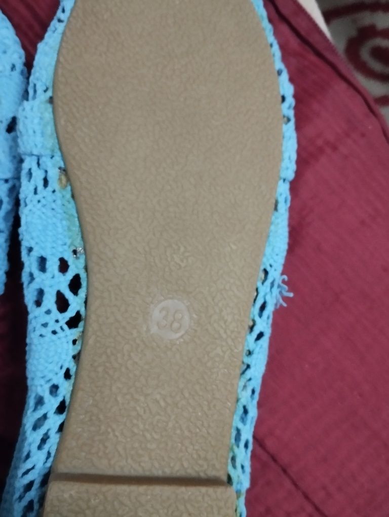 Espadrile turcoaz damă