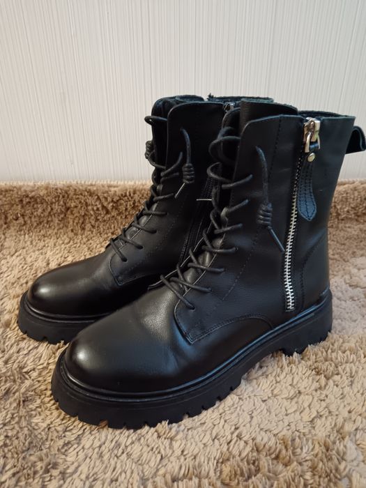 Сапоги кожанные демисезон