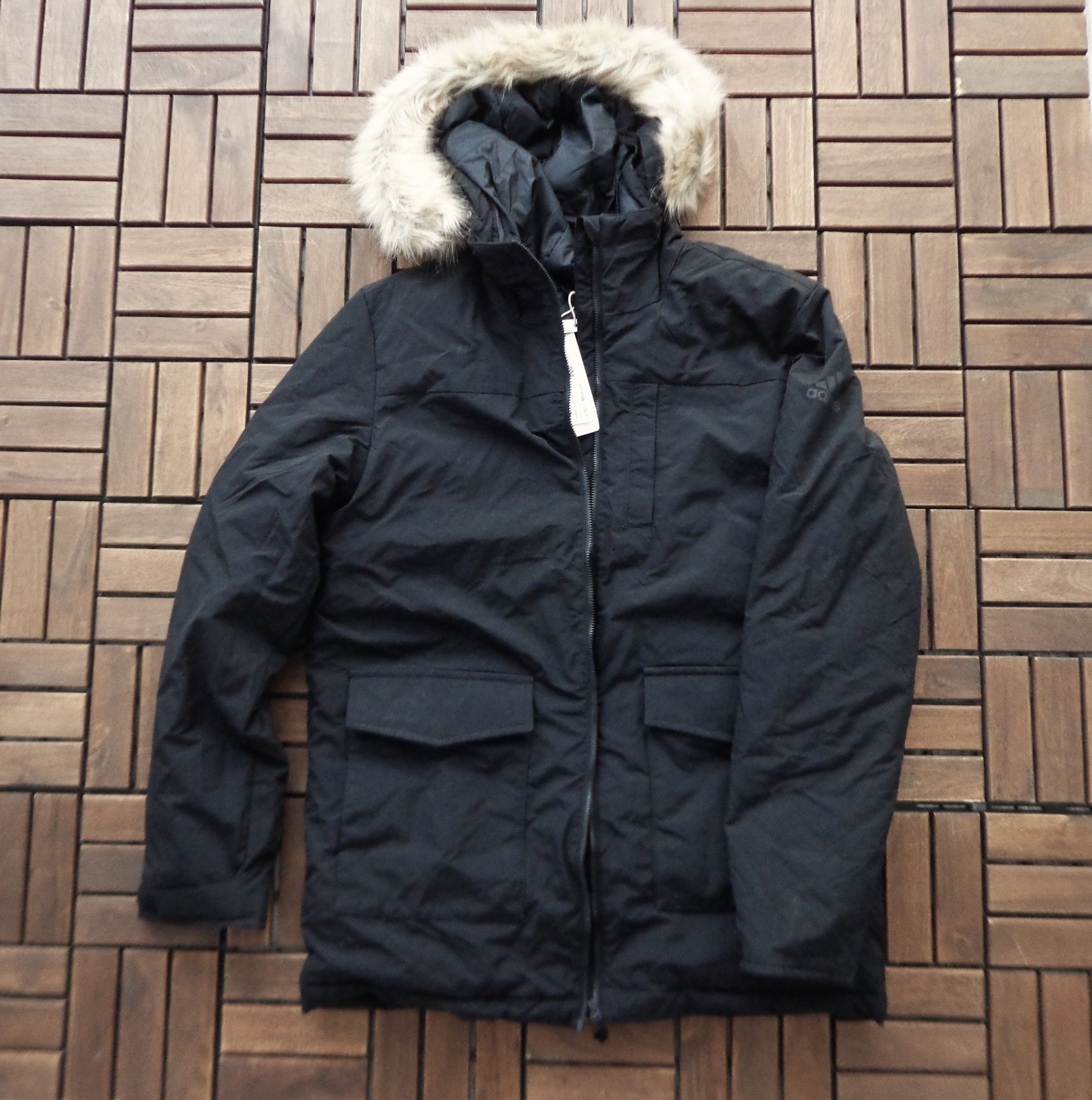 Мъжко зимно яке Adidas Hooded Fur Parka размери М, L