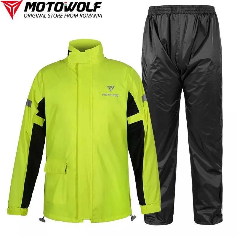 Echipament Moto Impermeabil,ploaie Motowolf Unisex- Geaca si Pantaloni
