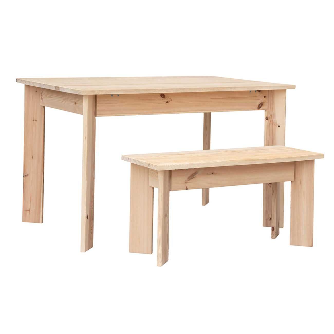 Трапезна маса от иглолистен масив - 120х80 см
