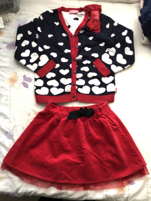 Дрехи за момиче полички и жилетки 4-5г , 104-110 см