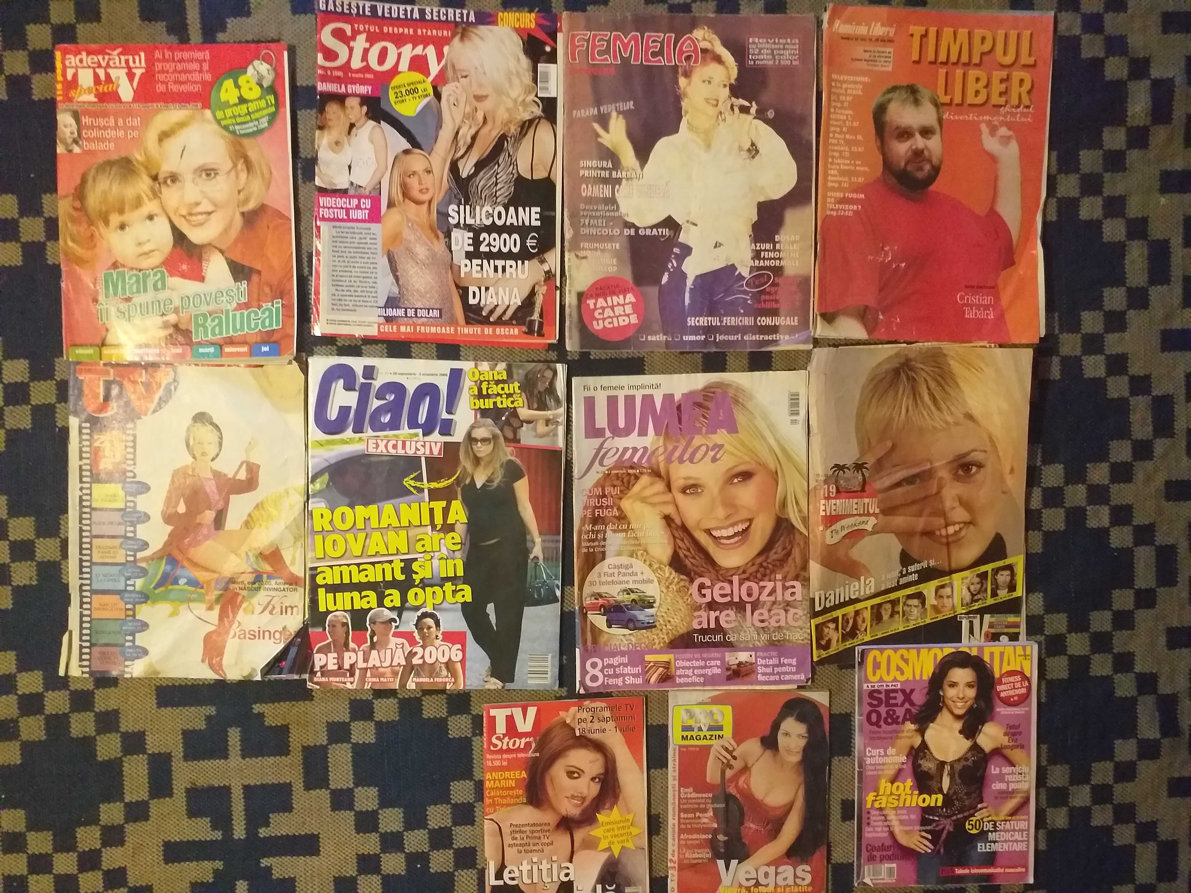 80 Reviste vechi 20 ani:FHM,Pro TvMagazin,TV MANIA,Libertatea,Story