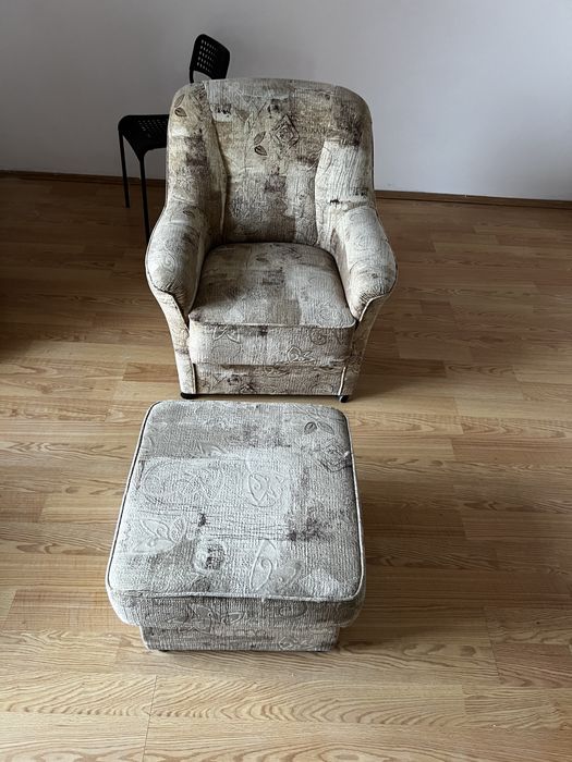 Set complect canapea fixa plus fotoliu