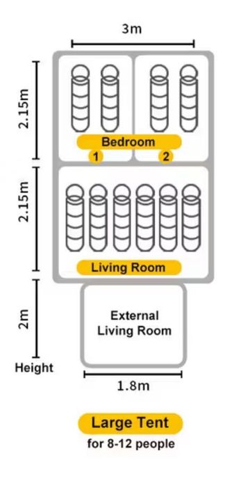 Палатка за Къмпинг 8-12 местна