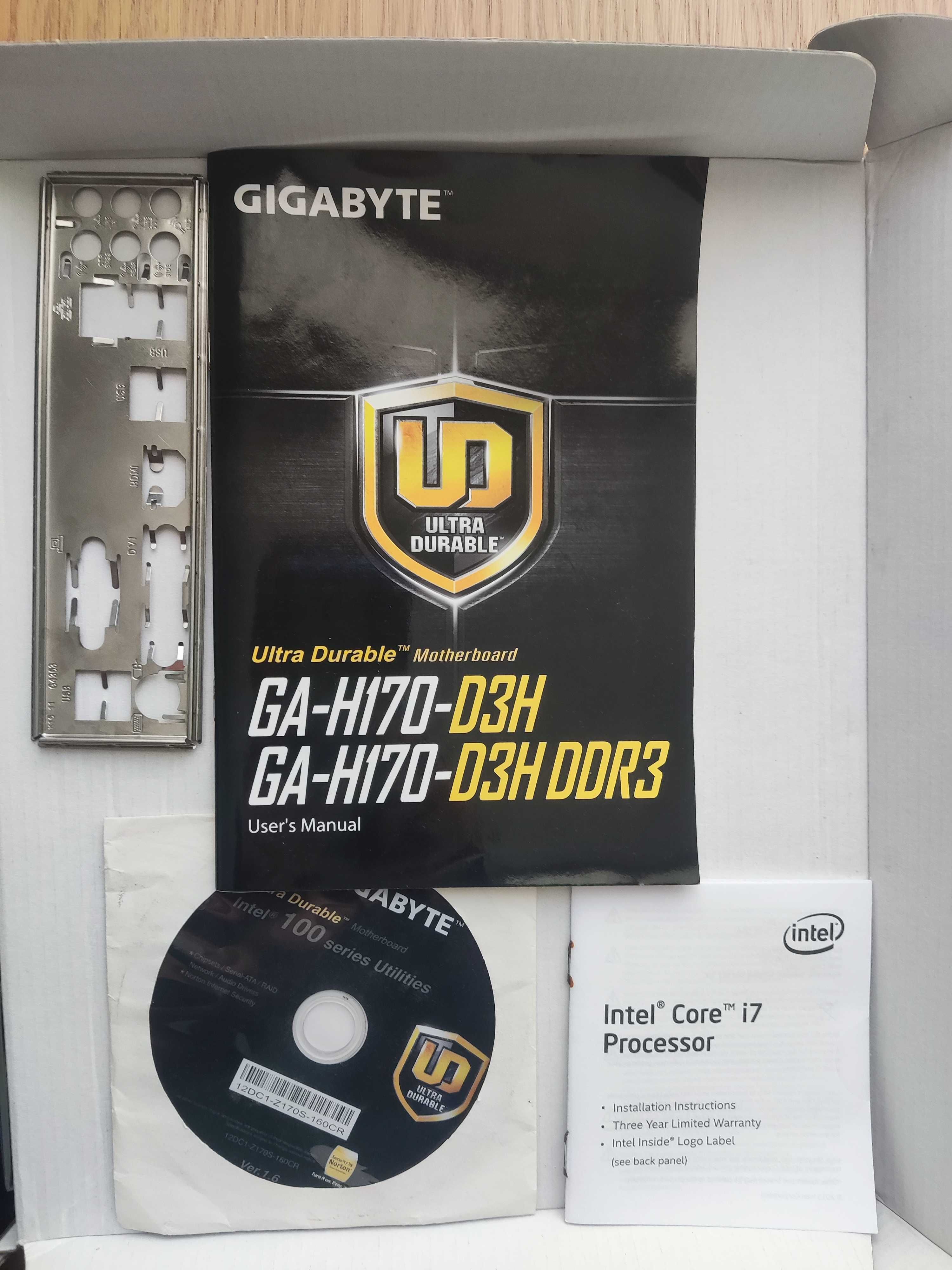 Процесор CPU Intel i7 6700 / Дънна платка Gigabyte H170-D3H
