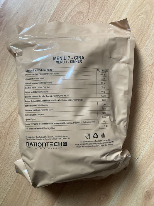 MRE | Mese militare individuale perfecte pentru drumetii