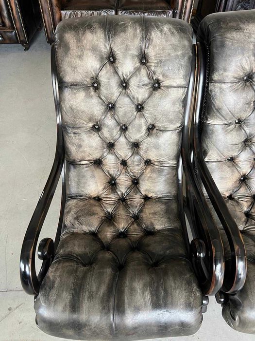 Sezlonguri tip/Chesterfield/Piele naturala!