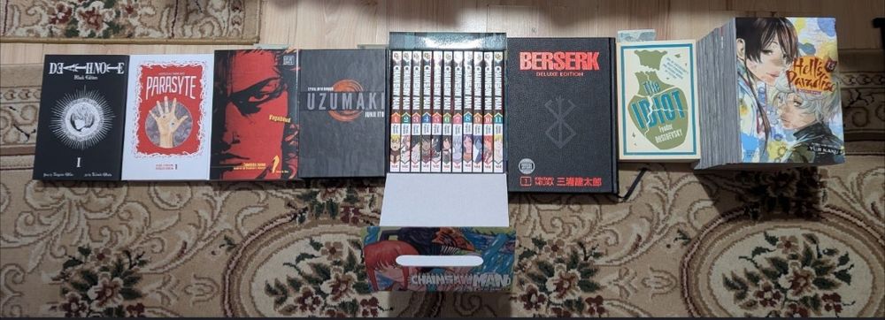 Manga: Chainsaw Man, Berserk, Hell's Paradise etc