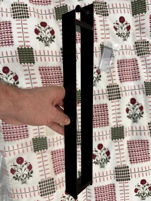 Suport pentru prosoape, ML-Design, negru, otel, 42 x 6 x 3.5 cm