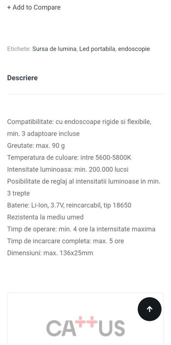 Sursă led mobilă pentru endoscop..scoape
