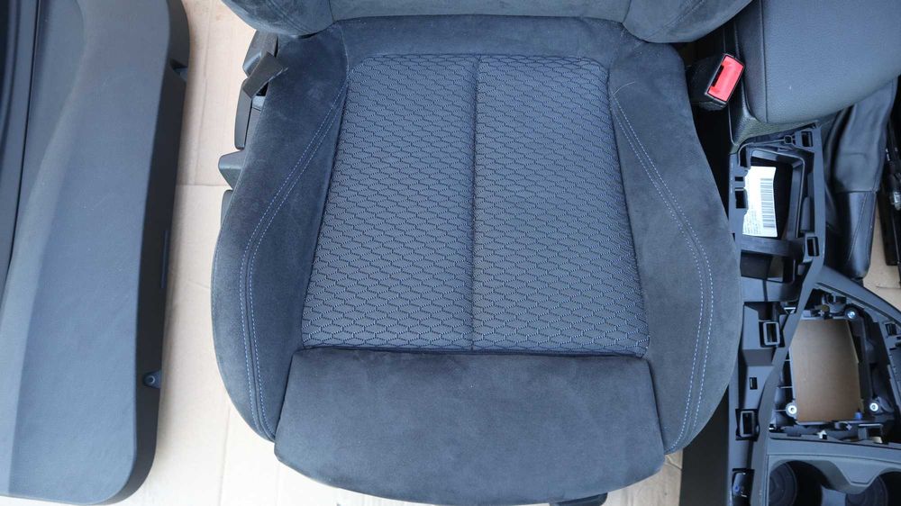 Салон БМВ 1 серия Ф20 BMW F20 Алкантара Антрацит