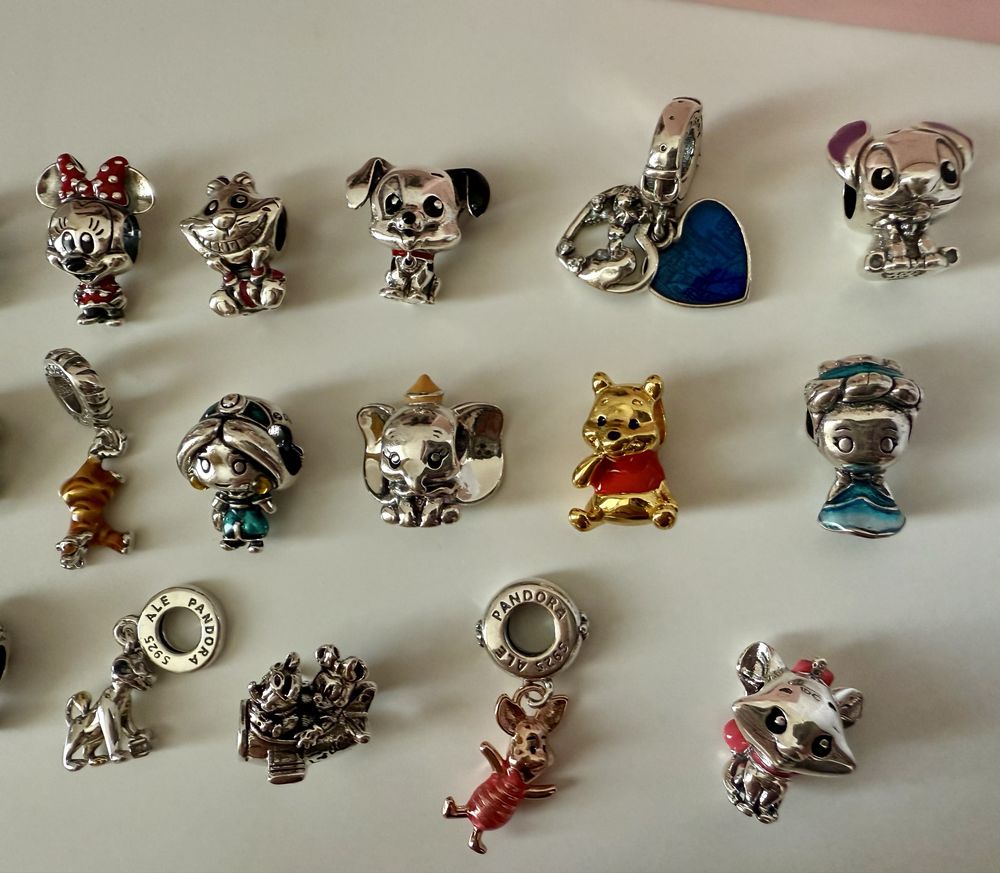 S925 Сребърни талисмани Pandora ALE - Disney , Mickey , Ариел и други