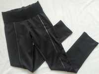 Дамски черен мек панталон с ластик