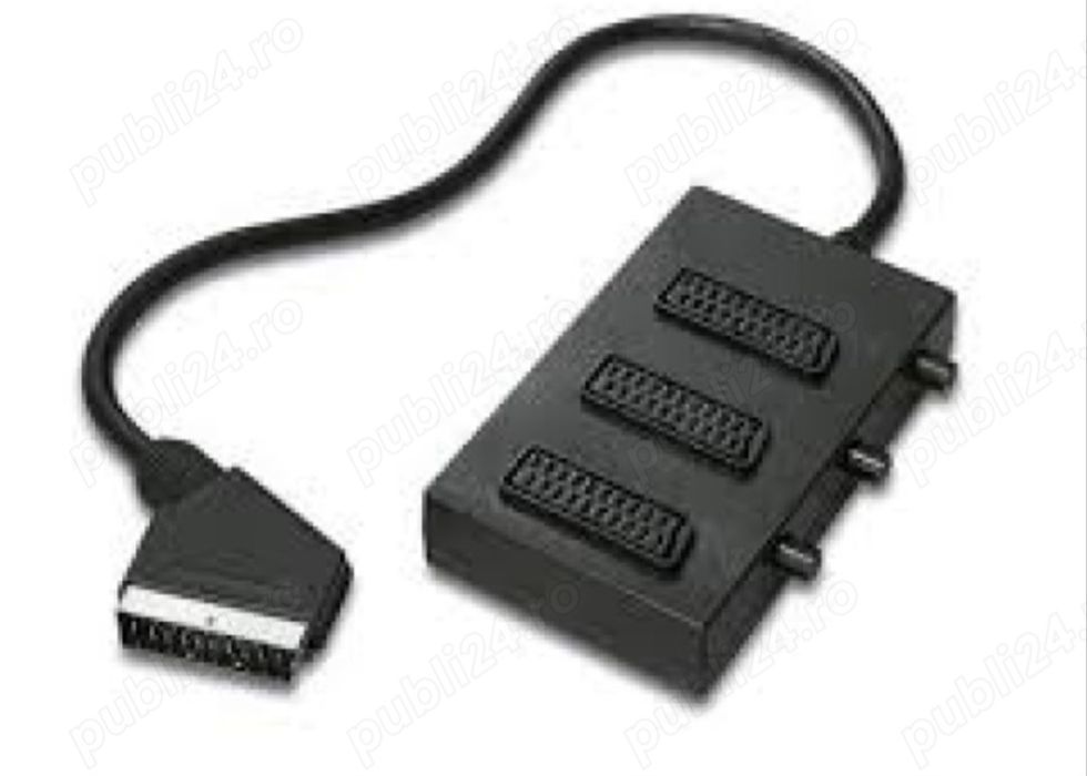 Multi scart conector cu 3 butoane