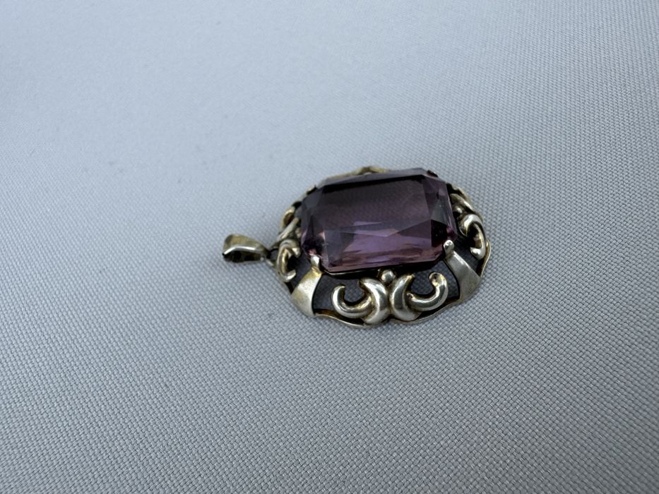 Pandantiv din argint si ametist