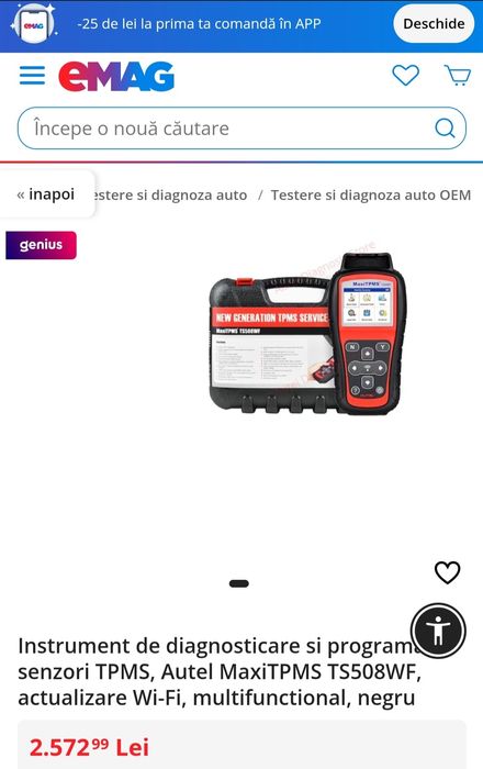 Instrument de diagnosticare si programare senzori TPMS, Autel MaxiTPMS